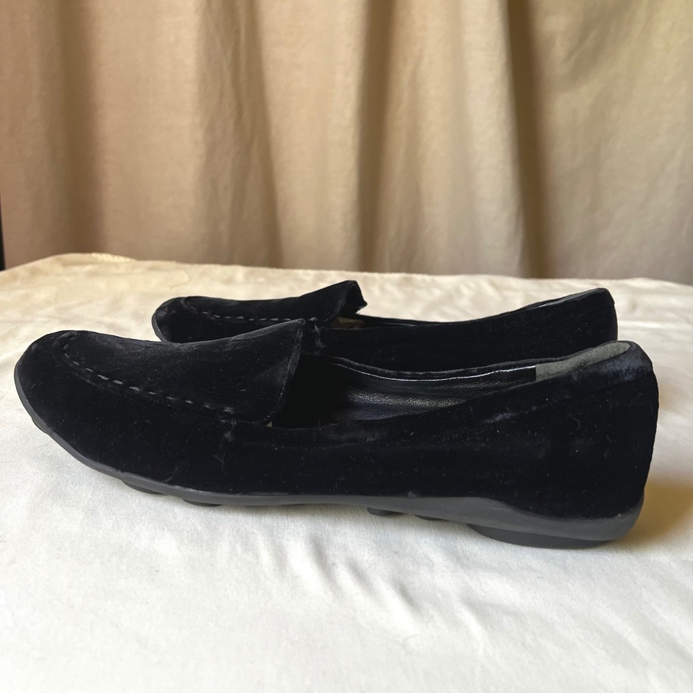 Prada Black Velvet Driving Loafers Flats Shoes Made‎ In Italy Size 39 - Picture 4 of 9